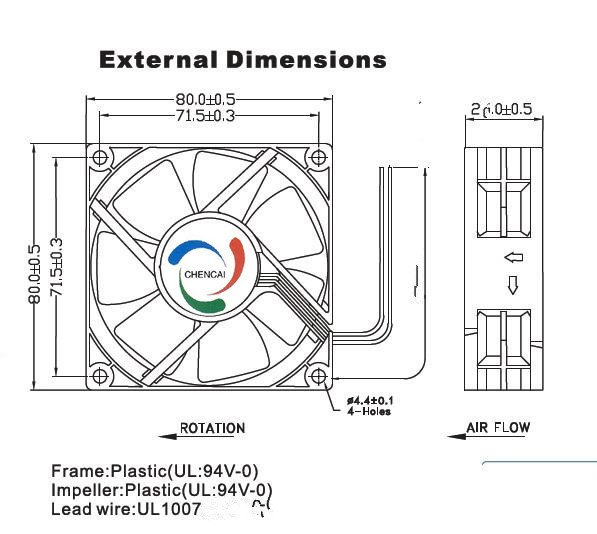 【8020 散热风扇 12V 0.20A 3000转 散热风扇12v 小散热风扇】价格,厂家,图片,电脑散热器/风扇,卢国辉-